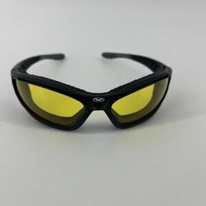 Global Vision Ultra Padded Motorcycle Glasses Yellow Lenses Anti Fog Vents UV400